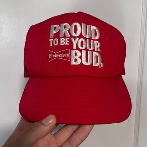 Vintage Budweiser Red Snap Back
